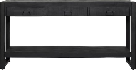 StarFurn Sidetable Boaz Zwart 150cm - mangohout - black - duurzaam
