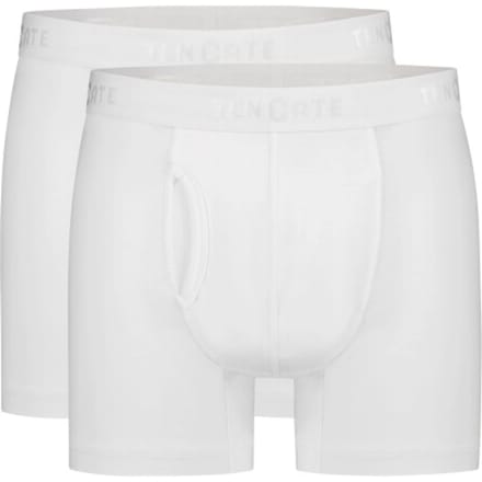Ten Cate Basics shorts met gulp wit 2-pack voor Heren | Maat S