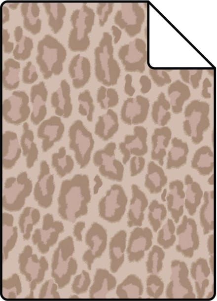 Proefstaal ESTAhome behang panterprint beige en roze - 26.5 x 21 cm - 132204-S