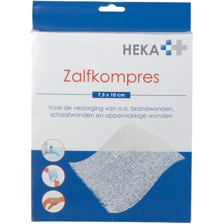 Heka Zalfkompres 7.5 x 10cm steriel 6 Stuks