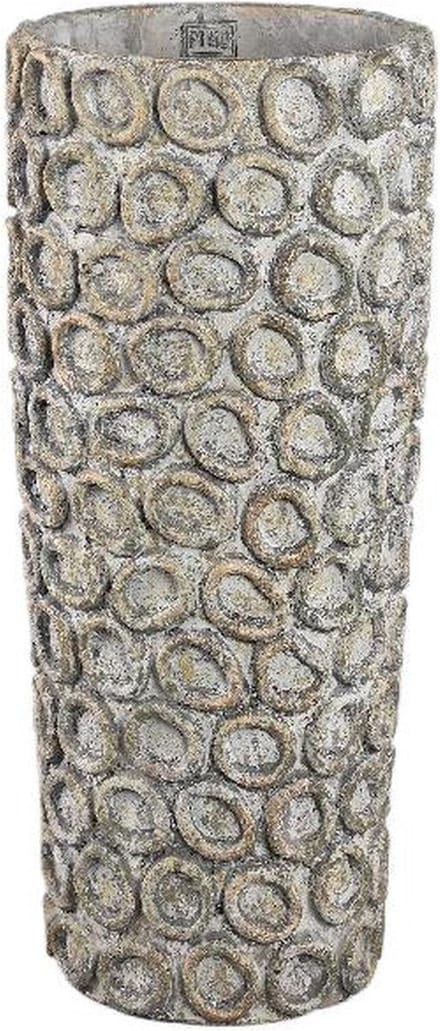 PTMD Bloempot Ginte - 24x24x55 cm - Cement - Grijs
