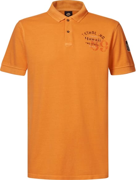 Petrol Industries - Heren Artwork Polo Meander - Oranje - Maat S