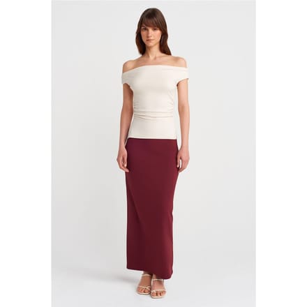 Hoge Taille Maxi Potloodrok