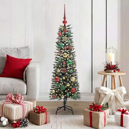 vidaXL - Kunstkerstboom - Groen - 120 - cm - PVC - en - Plastic - en - Staal
