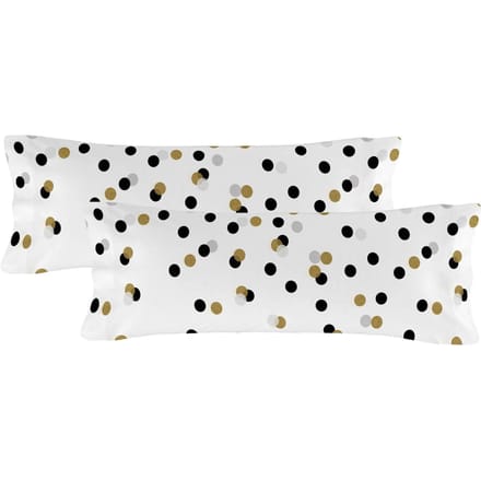 Set van 2 kussenslopen Golden Dots | Blanc