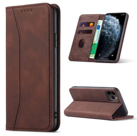 Hoesje geschikt voor iPhone 17 Pro Max - Bookcase - Pasjeshouder - Portemonnee - Kunstleer - Donkerbruin
