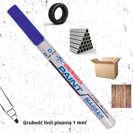 Snowman Oil Marker Blauw Medium 1-1,5 mm - Permanent en weerbestendig