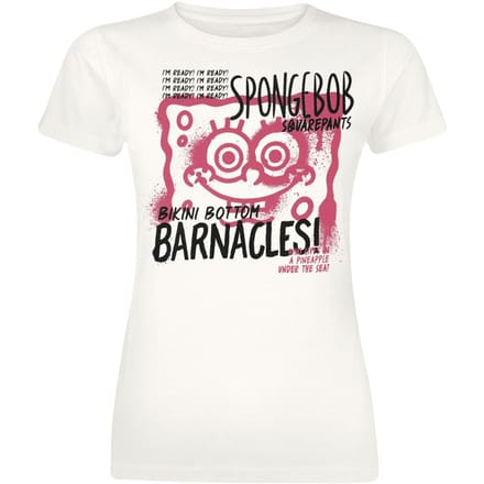SpongeBob SquarePants T-shirt - Bikini Bottom Barnacles! - L tot XXL - voor Vrouwen - beige