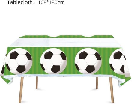Plastic tafelkleed voetbal 180x108 cm