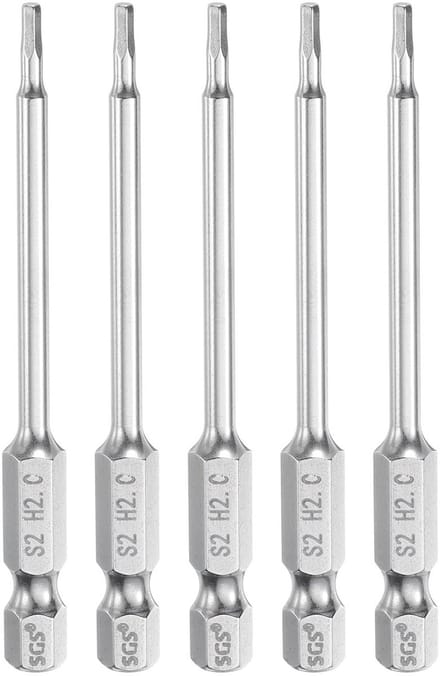 Dailygoods - 5-delige Allen Bit Set - 2 mm, Magnetisch, S2 Staal