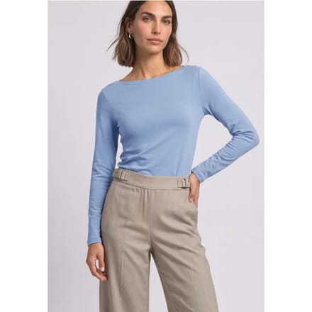 Basic shirt met boothals