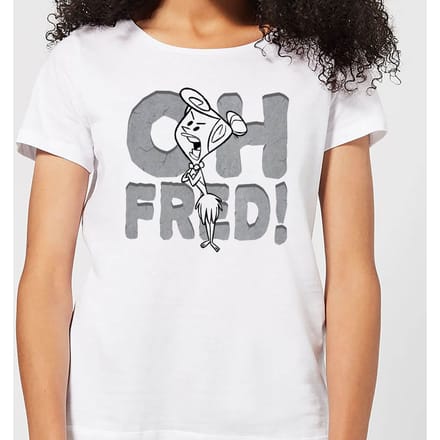 The Flintstones Oh Fred! Women's T-Shirt - White - S