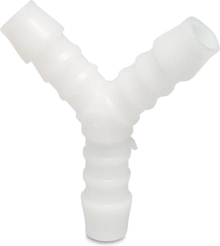 Y-stuk nylon 12 mm slangtule 16bar wit