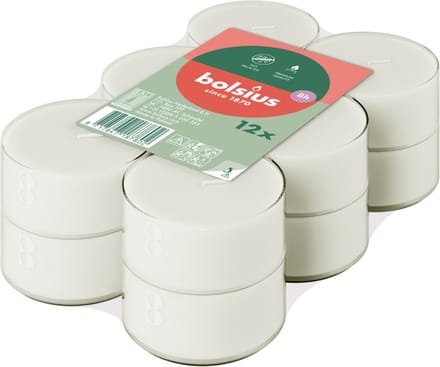 Bolsius - Maxi - Theelichten - 12 stuks per verpakking - Clear cup - Brickpack