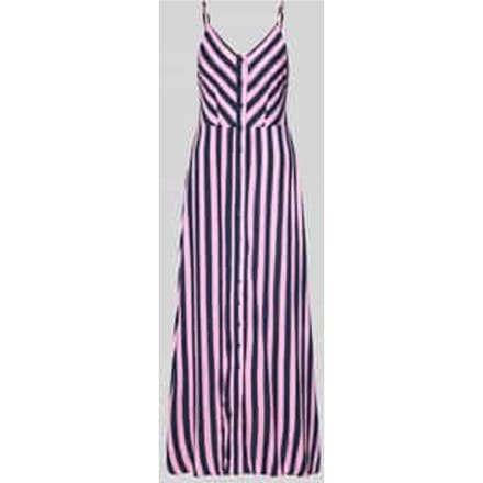 maxi-jurk van viscose met knoopsluiting model 'SAVANNA'