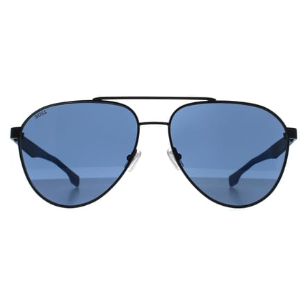 Hugo Boss BOSS 1485/S Matte black blue 60/15/145 MAN Zonnebrillen
