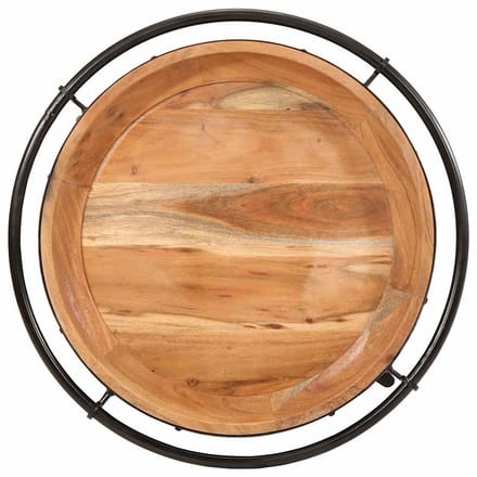 vidaXL - Bijzettafel - Ø55x60 - cm - massief - acaciahout