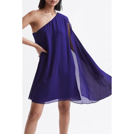 Reiss Fleur Sheer Mini Dress — Purple Maat: 4 | Mini Jurken Outlet | Dames | Paars