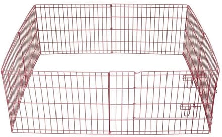 Kippenren - Kippenhok - Roze - Metaal - Opvouwbaar - M - 560x60 cm - Hele deur