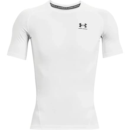 Under Armour HeatGear Short Sleeve Compression T-Shirt - Wit- Heren, Wit M