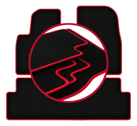 CARLUX-RED automatten voor: Tesla Model 3 sedan (2017-)