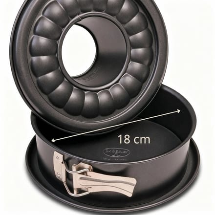 Springvorm en savarin met scharnier staal 18 cm Dr. Oetker Tradition