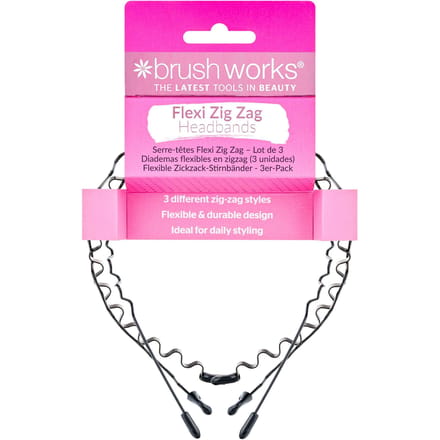 brushworks Flexi Zig Zag Headbands 3 st