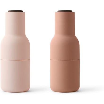 Audo - Bottle Grinder Classic molenset - deksel walnoot - roze