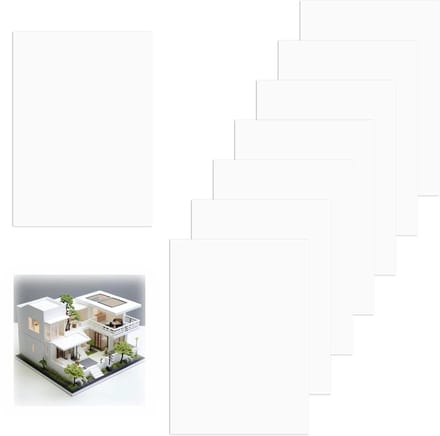 Plastic Platen - Polystyreen Vellen - Modelbouw Projecten - Flexibel en Stevig - 8x A4 1mm - Wit