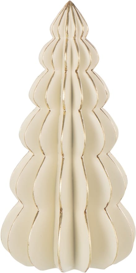 J-Line decoratie Boom Origami - polyresin - wit/goud - large