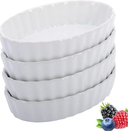 WESTMARK OVALE SCHAALTJES 4-DLG WIT