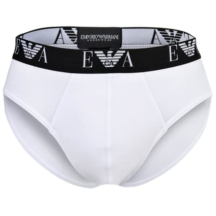 Armani slips EA logo band 3-pack wit