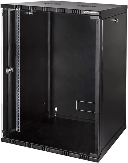 19 inch Server Wandkast 15HE 560mm Diep Ongemonteerd Zwart