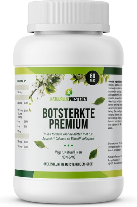Botsterkte Premium - Aquamin® Calcium Tabletten - Vitamine D3 & K2 MK-7 - Collageen - Sterkte Botten