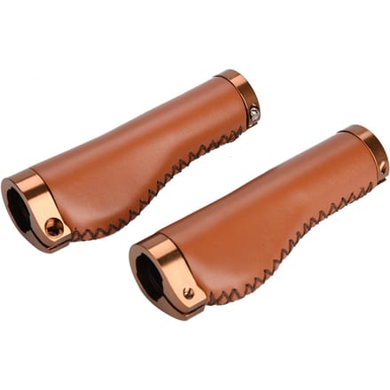 1 Paar PU Lederen Mountainbike Vouwfiets Fietsen Afsluitbare Handvatten Brown brown
