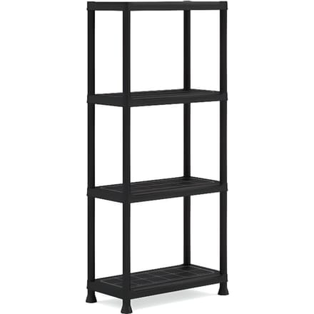 Etagere modulable KETER - Noir - 60 x 30 x 135 cm - 4 tablettes résistantes a l'humidité