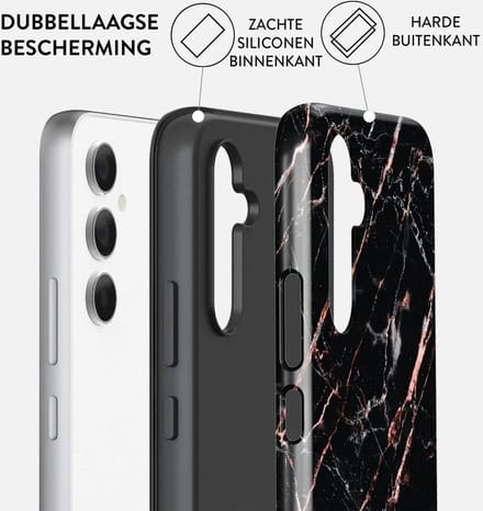Burga Tough Case Samsung Galaxy A55 5G - Rose - Goud Marble