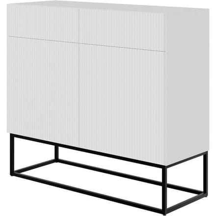 Selsey Veldio - 2-deurs kast 100 cm - Wit met zwarte poten