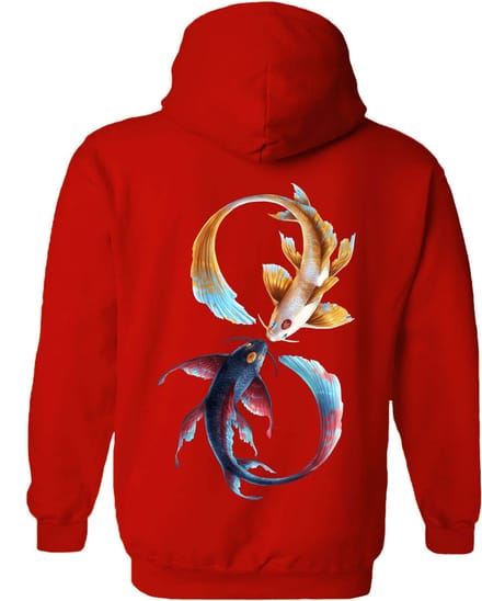 Koi Karper Eternal Bond - Fish The Coloured House Hoodie M