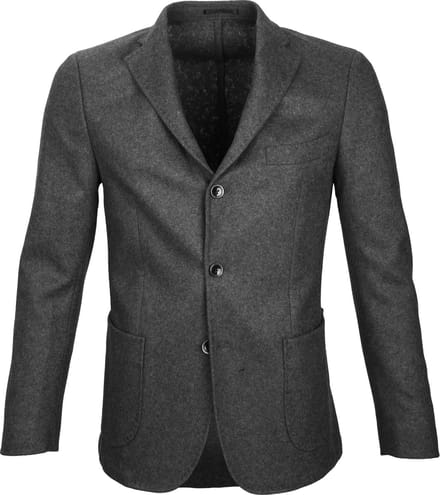 Suitable Blazer Easky Wol Blend Grey - Maat 50 - Heren blazer