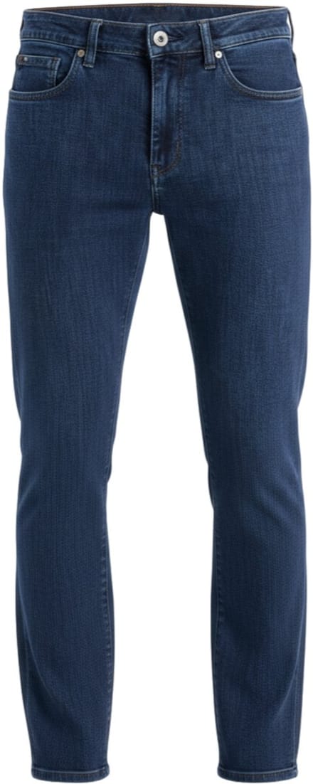 OMBRE Broek - Slim Fit - Katoen - Rits Indigo M