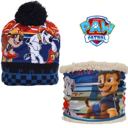 Paw Patrol Set / Winterset - 2-delig - Muts + Colsjaal - Blauw - Maat 52 cm (± 2-4 jaar)