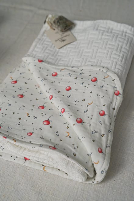 Baby-wikkeldeken-80x80 cm-handgemaakt(Sweet baby Bedstraw)