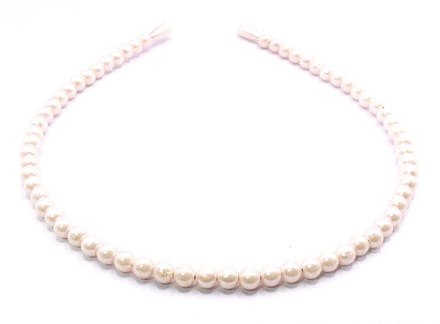 Diadeem met parel crèmekleur