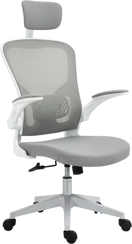 Vinsetto bureaustoel - ergonomisch - met dikke vulling - grijs