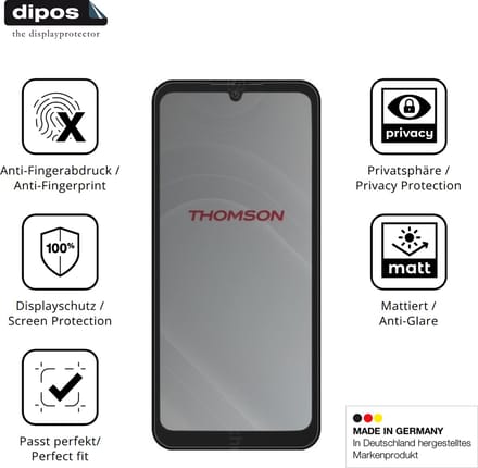 dipos – Matte Privacy Screenprotector geschikt voor Thomson Origin 680 | Anti-Spy Beschermfolie