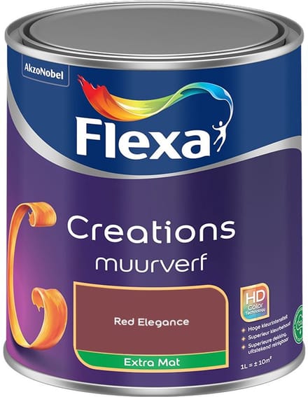 Flexa - Creations Muurverf Extra Mat - Red Elegance - Mengverf - 1 L