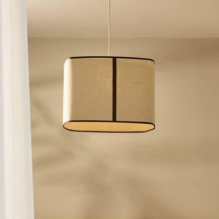 MARKET SET Hanglamp Dolce, kalksteenbeige, linnen, E27