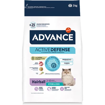 Advance Sterilized Hairball Kattenvoer - 3 kg