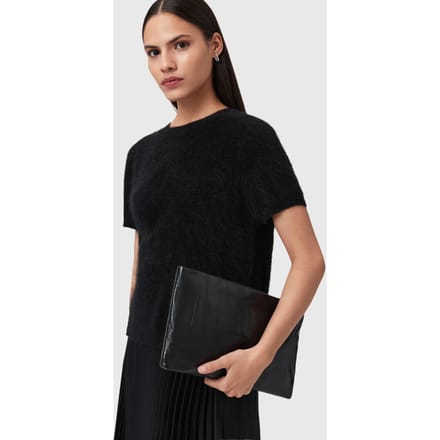 AllSaints Bettina Eel Clutch Black Taglia: OS | Pochette Outlet | Donna | Nero